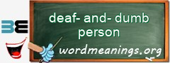 WordMeaning blackboard for deaf-and-dumb person
